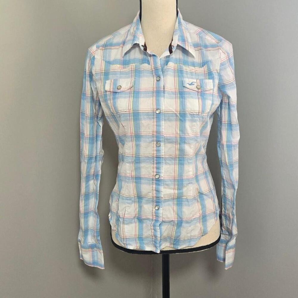 hollister womens plaid y2k 90s shirt medium